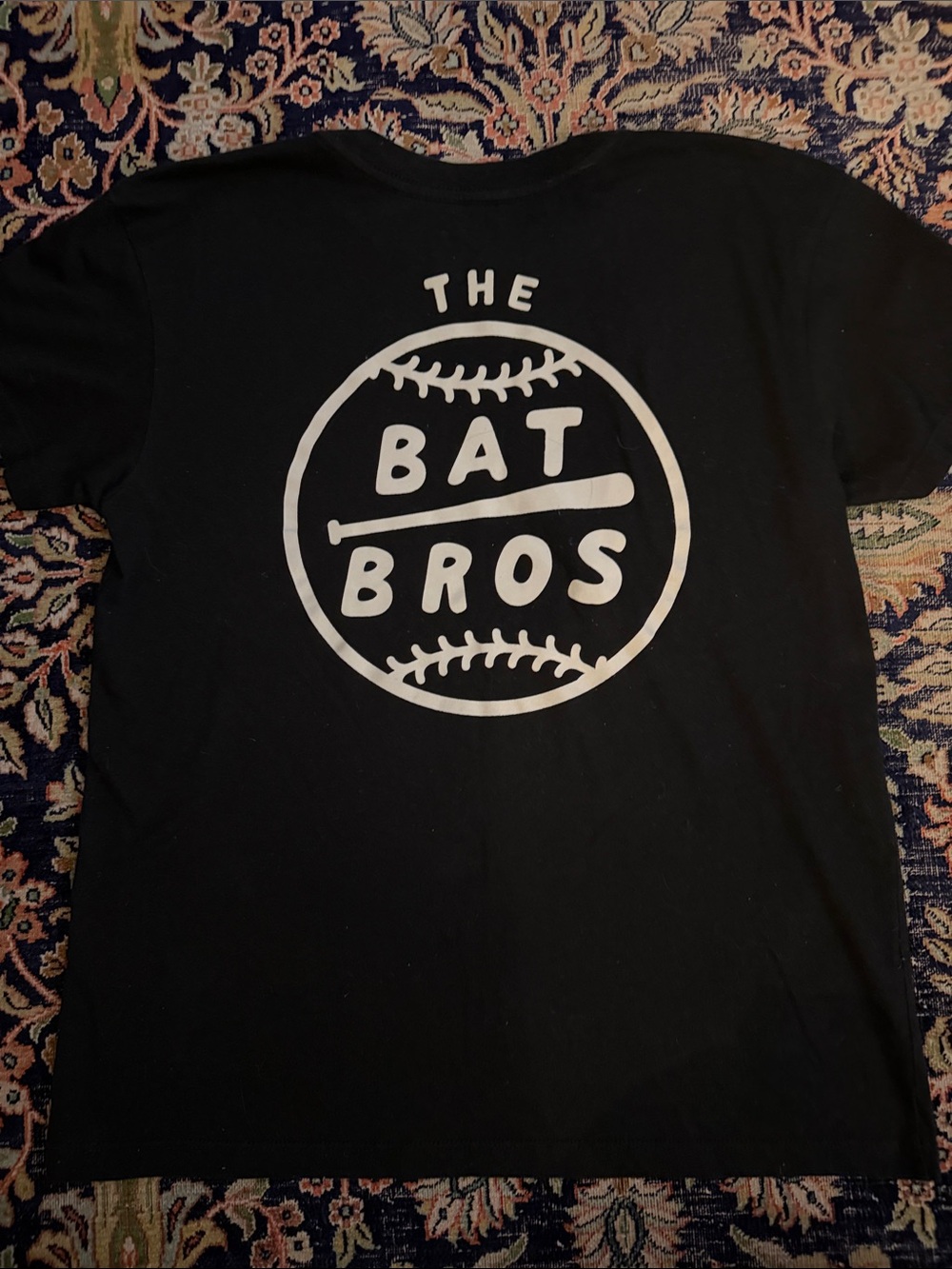 Baseballism The Bat Bros Black Baseball Graphic T-Shirt Youth large